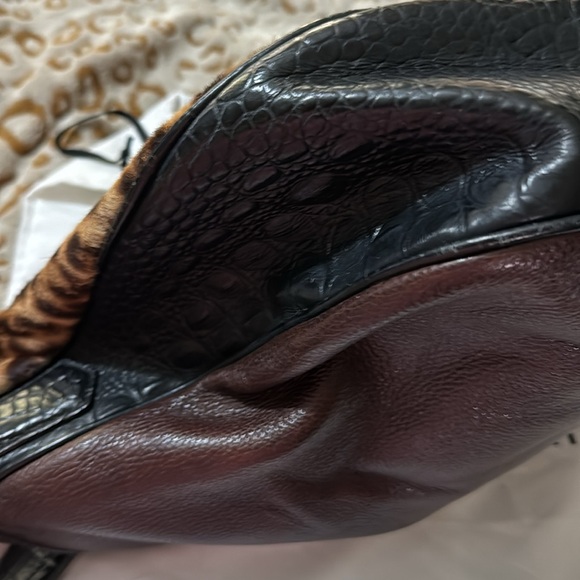 Brahmin EUC Kathleen leather and calf hair hobo bag - Picture 5 of 16